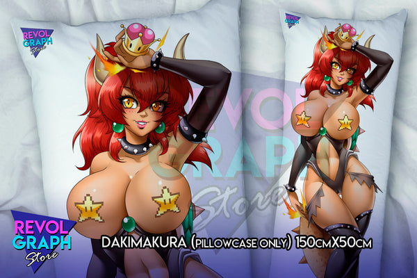 Dakimakura, Fullbody pillow case - Bowsette and Boosette (Super Mario's Internet meme) NSFW