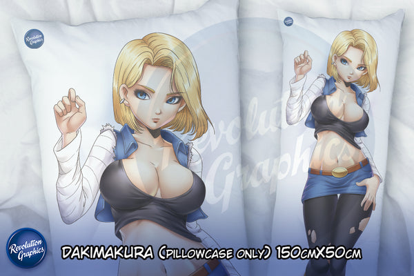 Dakimakura, Fullbody pillow case - C18 (Dragon Ball Z) 2 sides printed