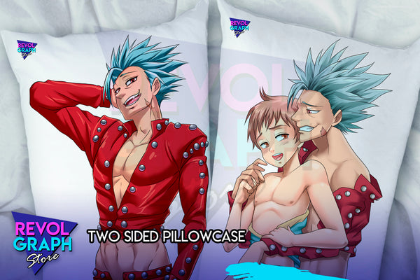 Dakimakura, Fullbody pillow case - Ban and King (Seven deadly sins/Nanatsu no taizai) NSFW