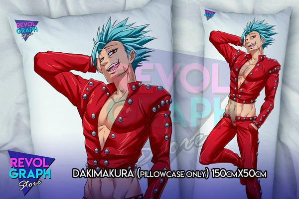 Dakimakura, Fullbody pillow case - Ban and King (Seven deadly sins/Nanatsu no taizai) NSFW