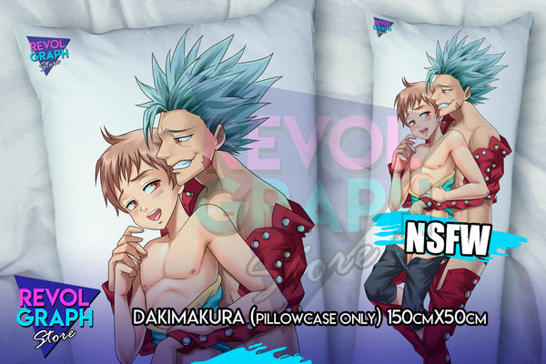 Dakimakura, Fullbody pillow case - Ban and King (Seven deadly sins/Nanatsu no taizai) NSFW