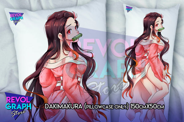 Dakimakura, Fullbody pillow case - Nezuko Kamado (Demon slayer / Kimetsu no Yaiba) 2 sides printed NSFW
