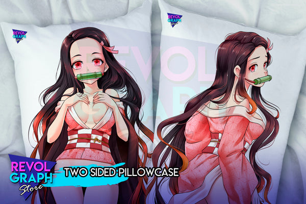 Dakimakura, Fullbody pillow case - Nezuko Kamado (Demon slayer / Kimetsu no Yaiba) 2 sides printed NSFW