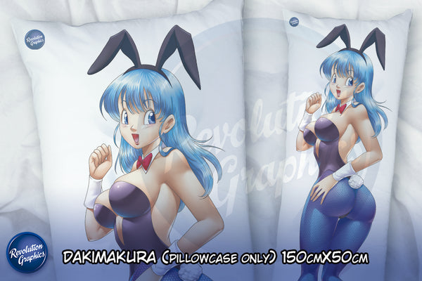 Dakimakura, Fullbody pillow case - Bulma bunny suit (Dragon Ball) 2 sides printed