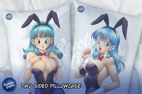 Dakimakura, Fullbody pillow case - Bulma bunny suit (Dragon Ball) 2 sides printed