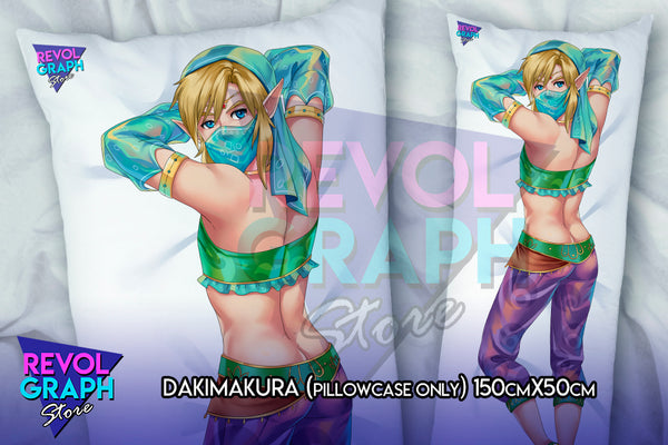 Dakimakura, Fullbody pillow case - Link Champion costume/Gerudo's female costume (LoZ Breath of the wild)